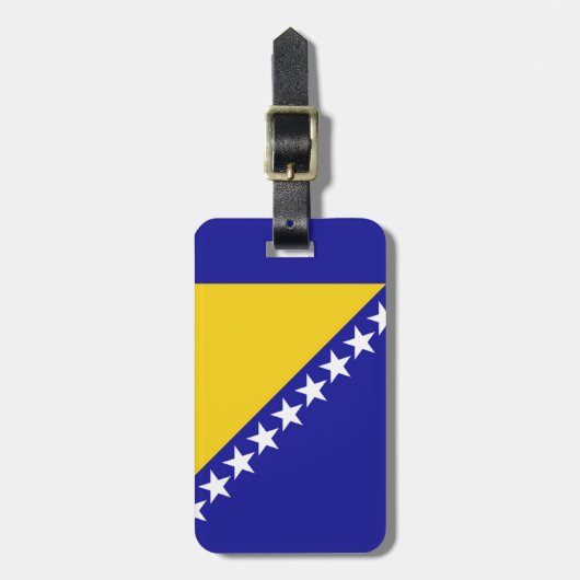 Flagge von Bosnien und Herzegowina Easy ID Persona Gepäckanhänger (Vorderseite vertikal)