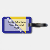 Flagge von Bosnien und Herzegowina Easy ID Persona Gepäckanhänger (Rückseite horizontal)