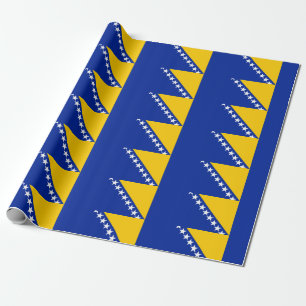 Flagge von Bosnien und Herzegowina Geschenkpapier