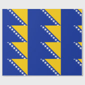 Flagge von Bosnien und Herzegowina Geschenkpapier (Flach)