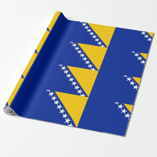 Flagge von Bosnien und Herzegowina Geschenkpapier (Ungerollt)