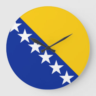 Flagge von Bosnien und Herzegowina Große Wanduhr