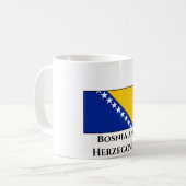 Flagge von Bosnien und Herzegowina Kaffeetasse (Vorderseite Links)
