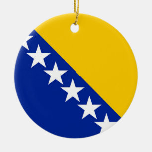 Flagge von Bosnien und Herzegowina Keramik Ornament