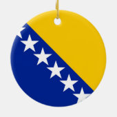 Flagge von Bosnien und Herzegowina Keramik Ornament (Hinten)