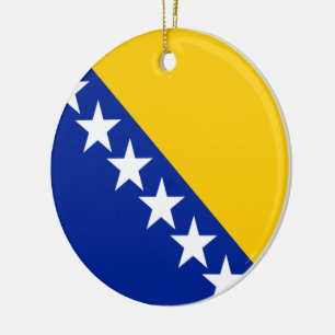 Flagge von Bosnien und Herzegowina Keramik Ornament