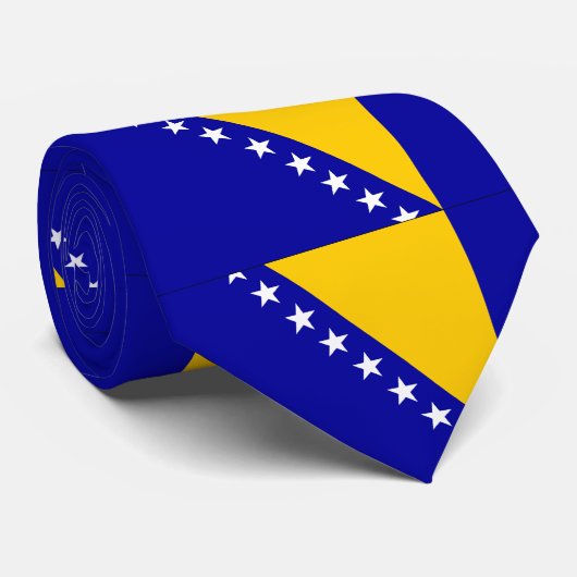 Flagge von Bosnien und Herzegowina Krawatte (Gerollt)
