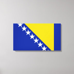 Flagge von Bosnien und Herzegowina Leinwanddruck