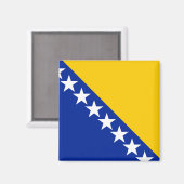 Flagge von Bosnien und Herzegowina Magnet (Vorderseite/Rückseite)