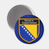 Flagge von Bosnien und Herzegowina Magnet (Vorderseite/Rückseite)