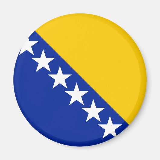 Flagge von Bosnien und Herzegowina Magnet (Vorne)