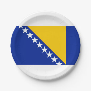 Flagge von Bosnien und Herzegowina Pappteller