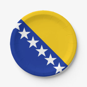 Flagge von Bosnien und Herzegowina Pappteller