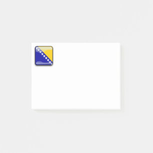 Flagge von Bosnien und Herzegowina Post-it Klebezettel