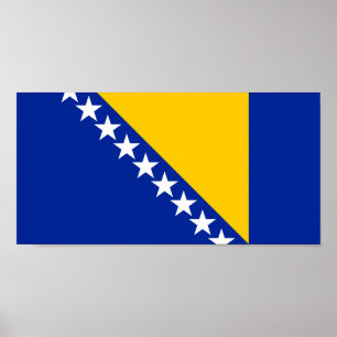 Flagge von Bosnien und Herzegowina Poster