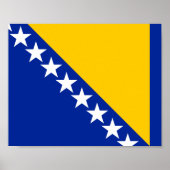 Flagge von Bosnien und Herzegowina Poster (Vorne)