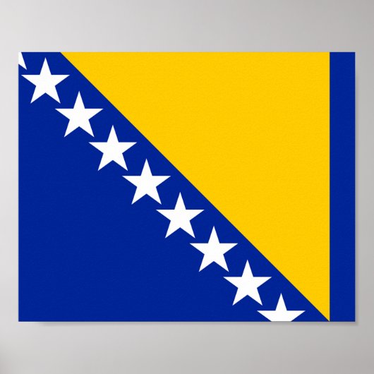 Flagge von Bosnien und Herzegowina Poster (Vorne)