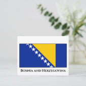 Flagge von Bosnien und Herzegowina Postkarte (Stehend Vorderseite)
