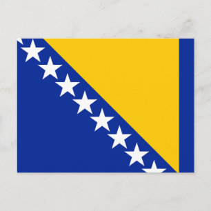 Flagge von Bosnien und Herzegowina Postkarte