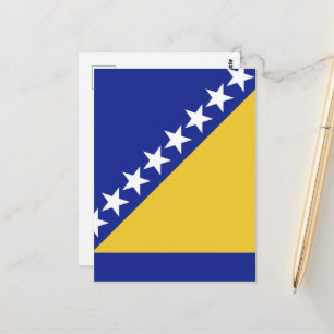 Flagge von Bosnien und Herzegowina Postkarte