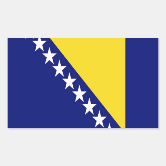 Flagge von Bosnien und Herzegowina Rechteckiger Aufkleber (Vorderseite)