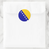 Flagge von Bosnien und Herzegowina Runder Aufkleber (Tasche)