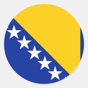 Flagge von Bosnien und Herzegowina Runder Aufkleber