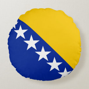 Flagge von Bosnien und Herzegowina Rundes Kissen