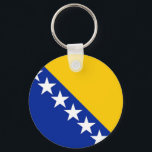 Flagge von Bosnien und Herzegowina Schlüsselanhänger<br><div class="desc">Flagge von Bosnien und Herzegowina</div>