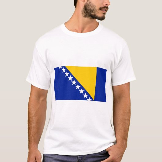 Flagge von Bosnien und Herzegowina T-Shirt (Vorderseite)