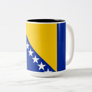 Flagge von Bosnien und Herzegowina Zweifarbige Tasse