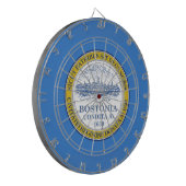 Flagge von Boston, Dartboard von Massachusetts mit Dartscheibe (Vorderseite Links)