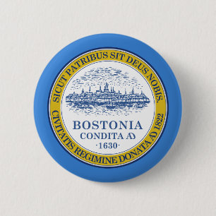 Flagge von Boston, Druckknopf von Massachusetts Button