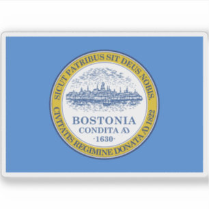 Flagge von Boston, Massachusetts Aufkleber