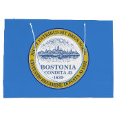 Flagge von Boston, Massachusetts Große Geschenktüte (Rückseite)