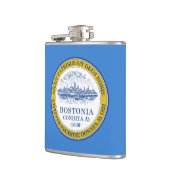 Flagge von Boston, Massachusetts Hip Flask Flachmann (Links)