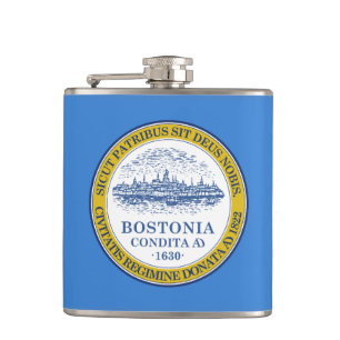 Flagge von Boston, Massachusetts Hip Flask Flachmann