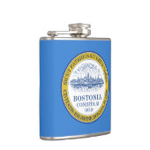Flagge von Boston, Massachusetts Hip Flask Flachmann (Rechts)