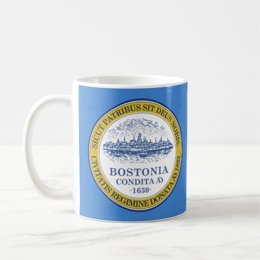 Flagge von Boston, Massachusetts Kaffeetasse (Links)
