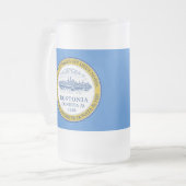 Flagge von Boston, Massachusetts Mattiertes Glasbä Mattglas Bierglas (Vorderseite Links)