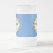 Flagge von Boston, Massachusetts Mattiertes Glasbä Mattglas Bierglas (Mittel)