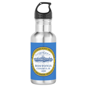 Flagge von Boston, Massachusetts Wasserflasche