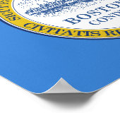 Flagge von Boston, Poster von Massachusetts (Ecke)