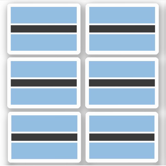 Flagge von Bostwana - Sammelaufkleber Aufkleber (Vorderseite)