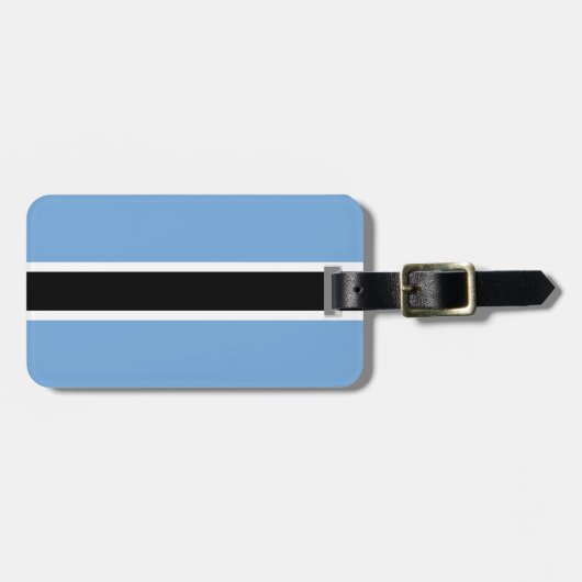 Flagge von Botswana-Gepäckanhänger mit Lederband Gepäckanhänger (Vorderseite horizontal)