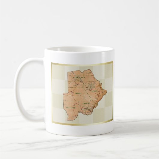 Flagge von Botswana + Karte Tasse (Links)