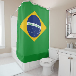 Flagge von Brasilien Bandeira tun Brasilien Duschvorhang