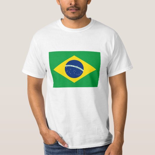 Flagge von Brasilien - Bandeira tun Brasilien T-Shirt (Vorderseite)