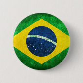 Flagge von Brasilien Button (Vorderseite)