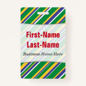 Flagge von Brasilien Inspiriert Muster für farbige Ausweis (Vorderseite)